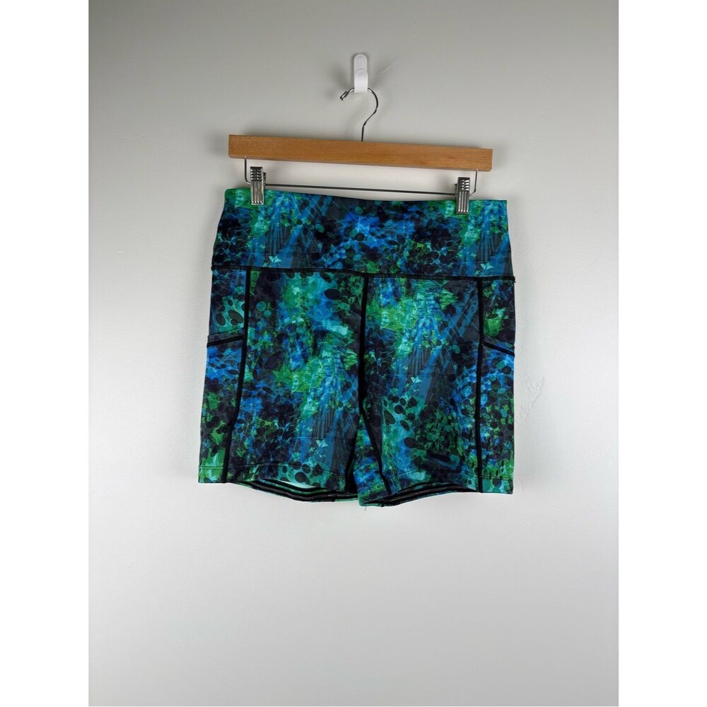 CVG Medusa 5 inch Shorts Women's Size Large Squat Proof Tidal Wave Blue Green